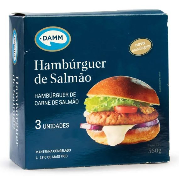 Hambúrguer de Salmão Damm 3 Unidades 360g